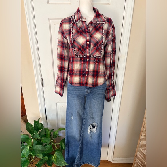 We The Free Georgia Plaid Embroidered Button Down - Picture 11 of 17